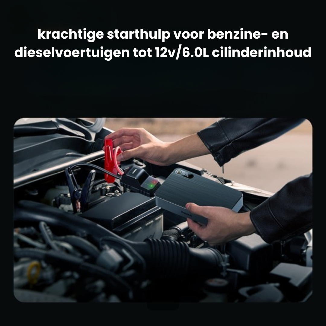 Baseus max energy jump starter - Altijd voorbereid start je auto in 3 seconden